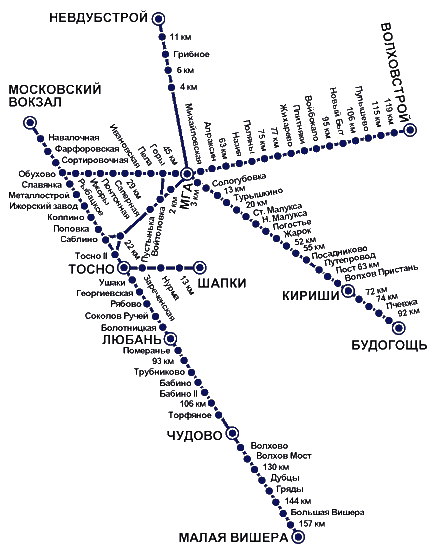 Схема Московского вокзала